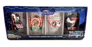 National Lampoon Christmas Vacation ICUP Pint Glass Set of 4 Holidays Are Murder